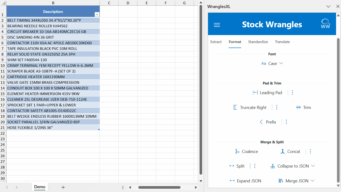 Split text on a single space.